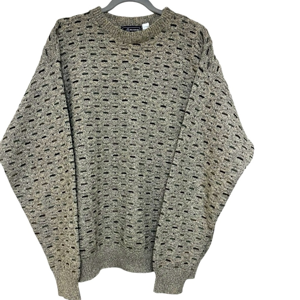 PECONIC BAY TRADERS MADE IN USA 75%COTTON 25% Acrylic KNIT SWEATER Like New.